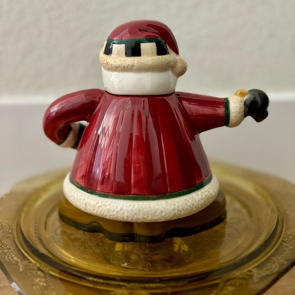 Sakura Debbie Mumm Short & Stout Santa Claus Christmas Hand Painted Teapot - Picture 9 of 11